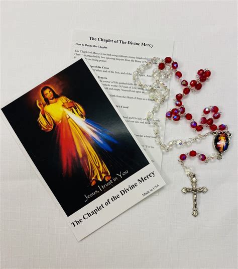 On the 10 small beads of each decade, say: “For the sake of His sorrowful Passion, have mercy on us and on the whole world.” Prayers:“Holy God, Holy Mighty O...
